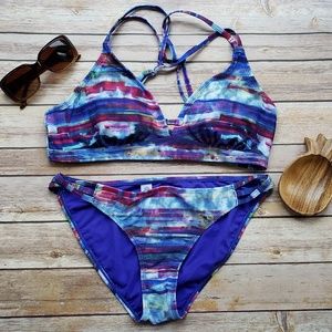 Athleta 2-Piece Swimsuit Mixed Sizes M/L Like New